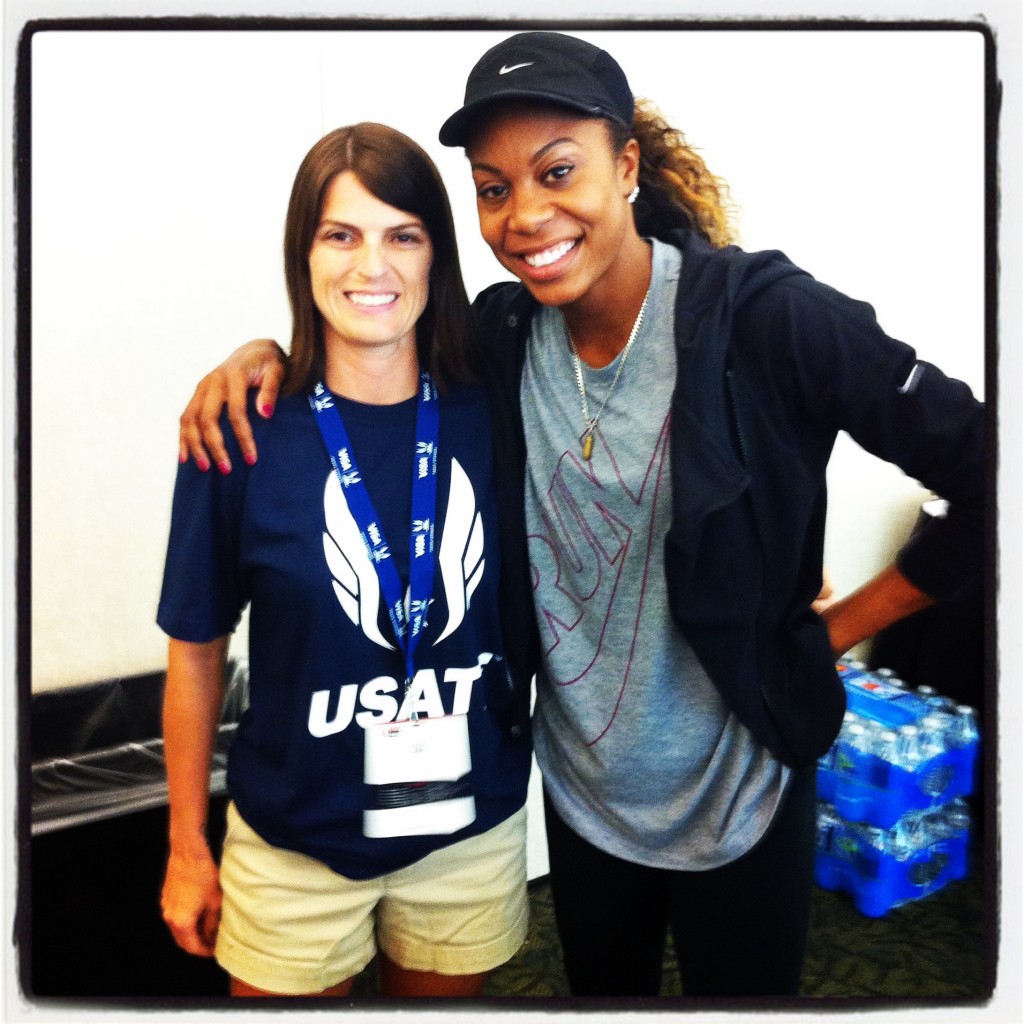 Me with Olympian Sonja Richards-Ross.